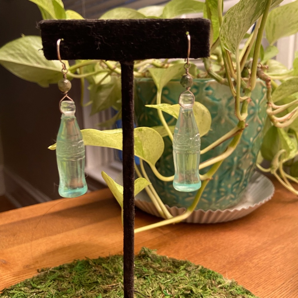 Coca Cola bottle earrings